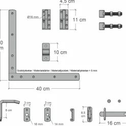 Plus Havelåger^Tokyo Enkeltlåge inkl. beslag  100x140 cm