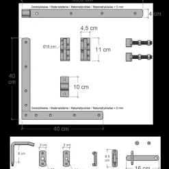 Plus Havelåger^Tokyo enkeltlåge inkl. beslag 100x90 cm hvid