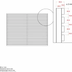 New Plus Tokyo hegn 180×180 cm ThermoWood®