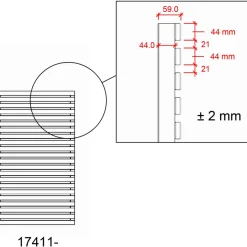 Plus Lamelhegn^Tokyo hegn 83x140 cm hvid