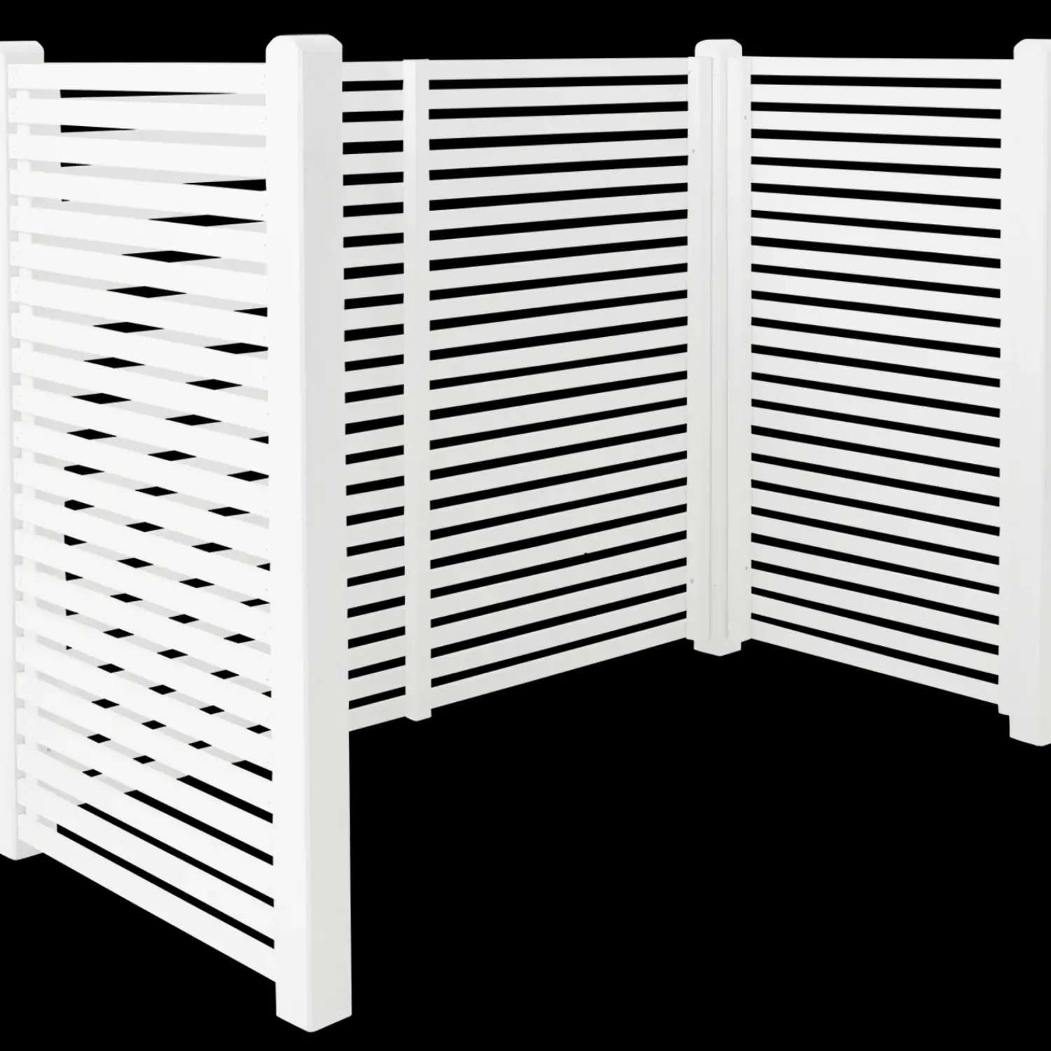 Plus Renovationsskjuler^Tokyo renovationsskjuler m/træstolper t/nedgravning hvid