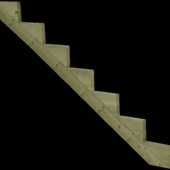 Plus trappevange 7 trin trykimp. træ