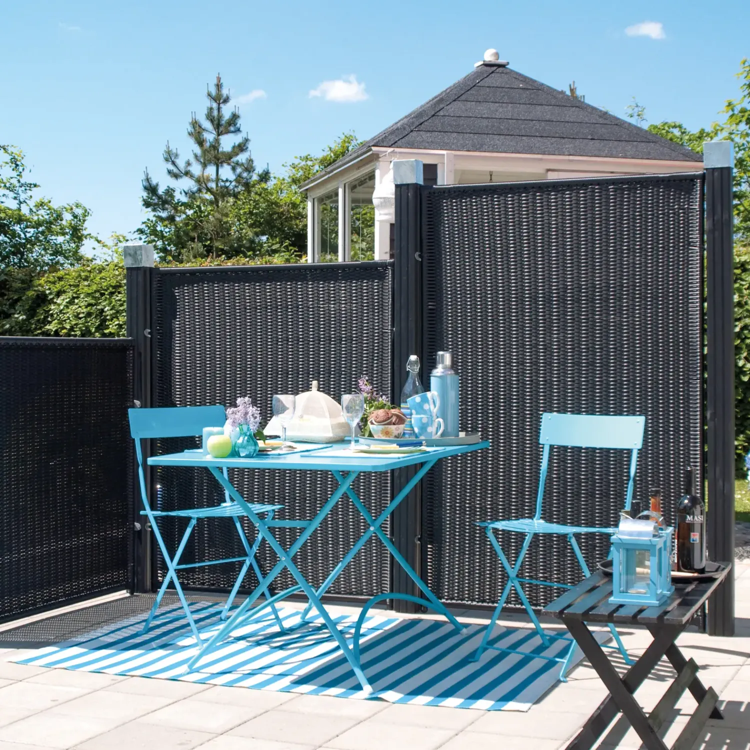 Plus Komposithegn^Trend hegn 115×110 cm sort