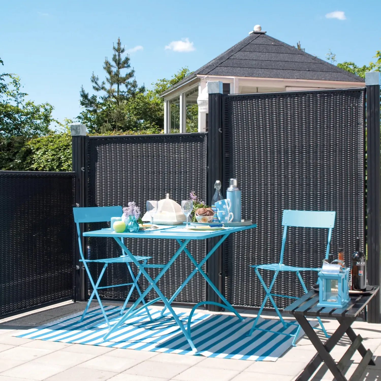 Plus Komposithegn^Trend hegn 115×110 cm sort