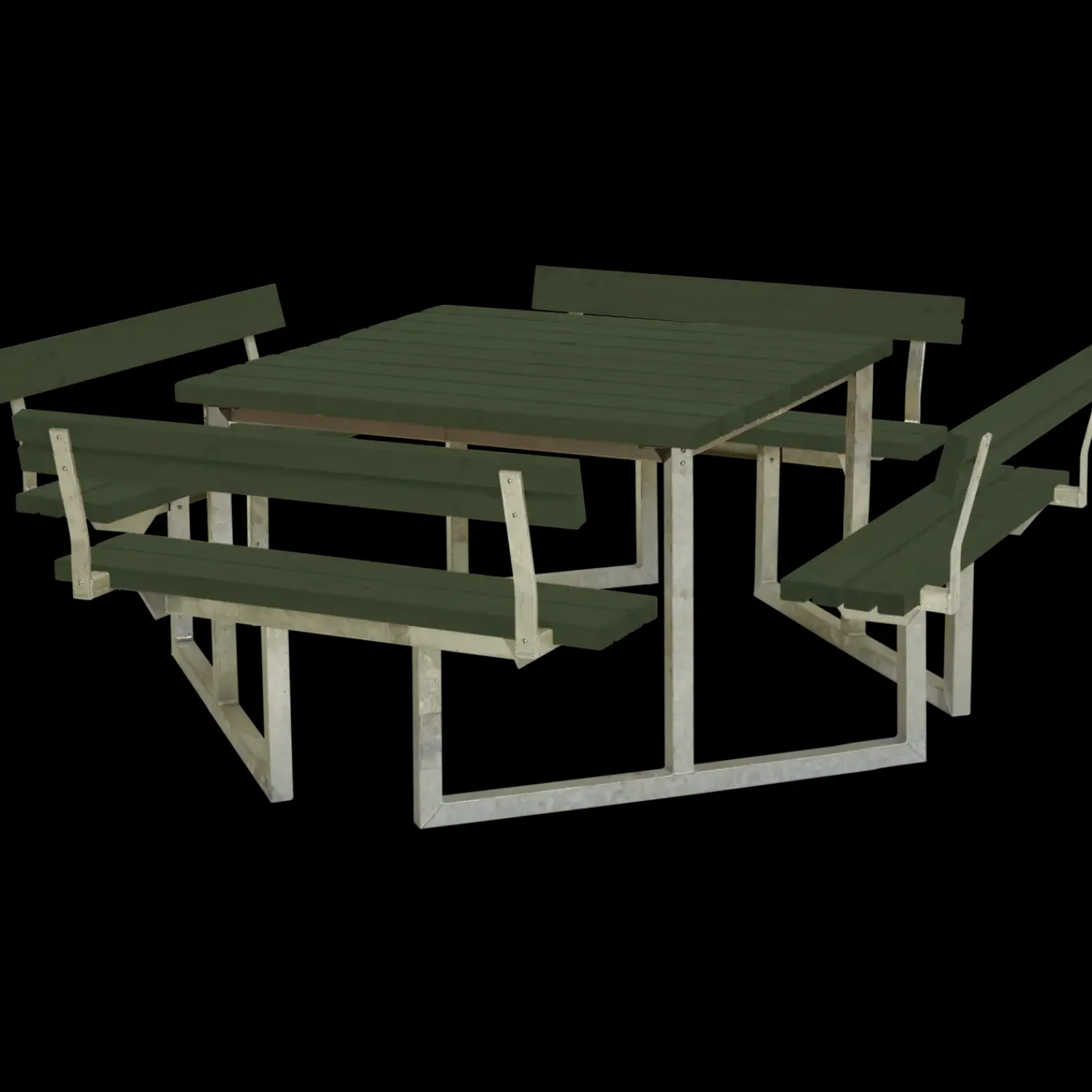 Plus Bord- Og Bænkesæt^Twist bord/bænkesæt med 4 ryglæn 227 cm trykimp