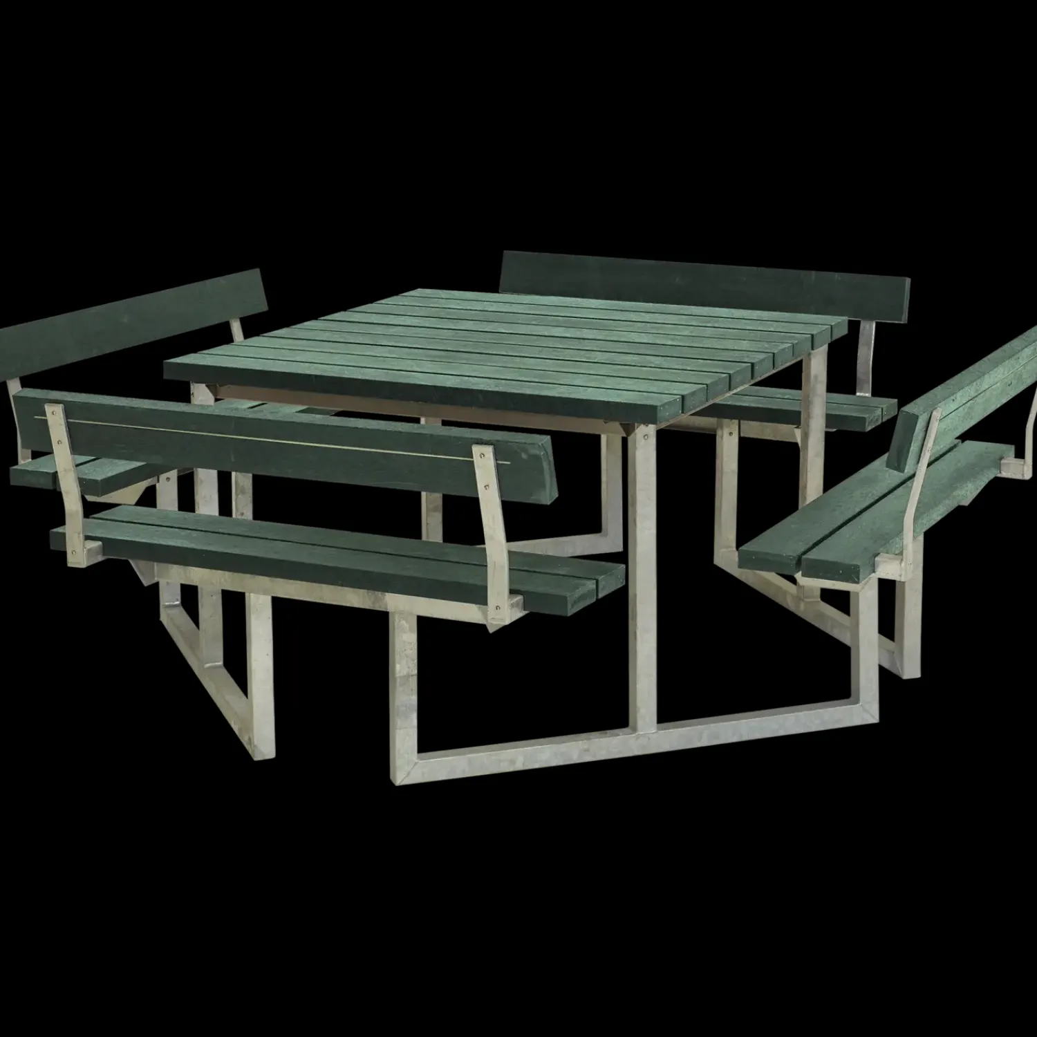 Plus Bord- Og Bænkesæt^Twist bord/bænkesæt med 4 ryglæn 227 cm trykimp