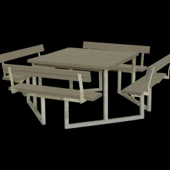 Plus Bord- Og Bænkesæt^Twist bord/bænkesæt med 4 ryglæn 227 cm trykimp