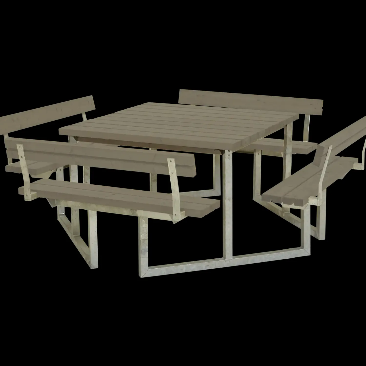 Plus Bord- Og Bænkesæt^Twist bord/bænkesæt med 4 ryglæn 227 cm trykimp