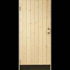 Indretning Og Tilbehør Til Skure^Plus udhusdør panel VU ubehandlet inkl. karm