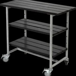 Discount Plus Urban grill-/plantebord med 2 hylder grundmalet sort