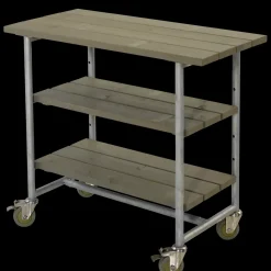 Plante- Og Anretterborde^Plus Urban grill-/plantebord med 2 hylder grundmalet gråbrun