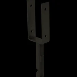 Clearance Plus U-stolpefod t/nedstøbning 9x9 cm sort