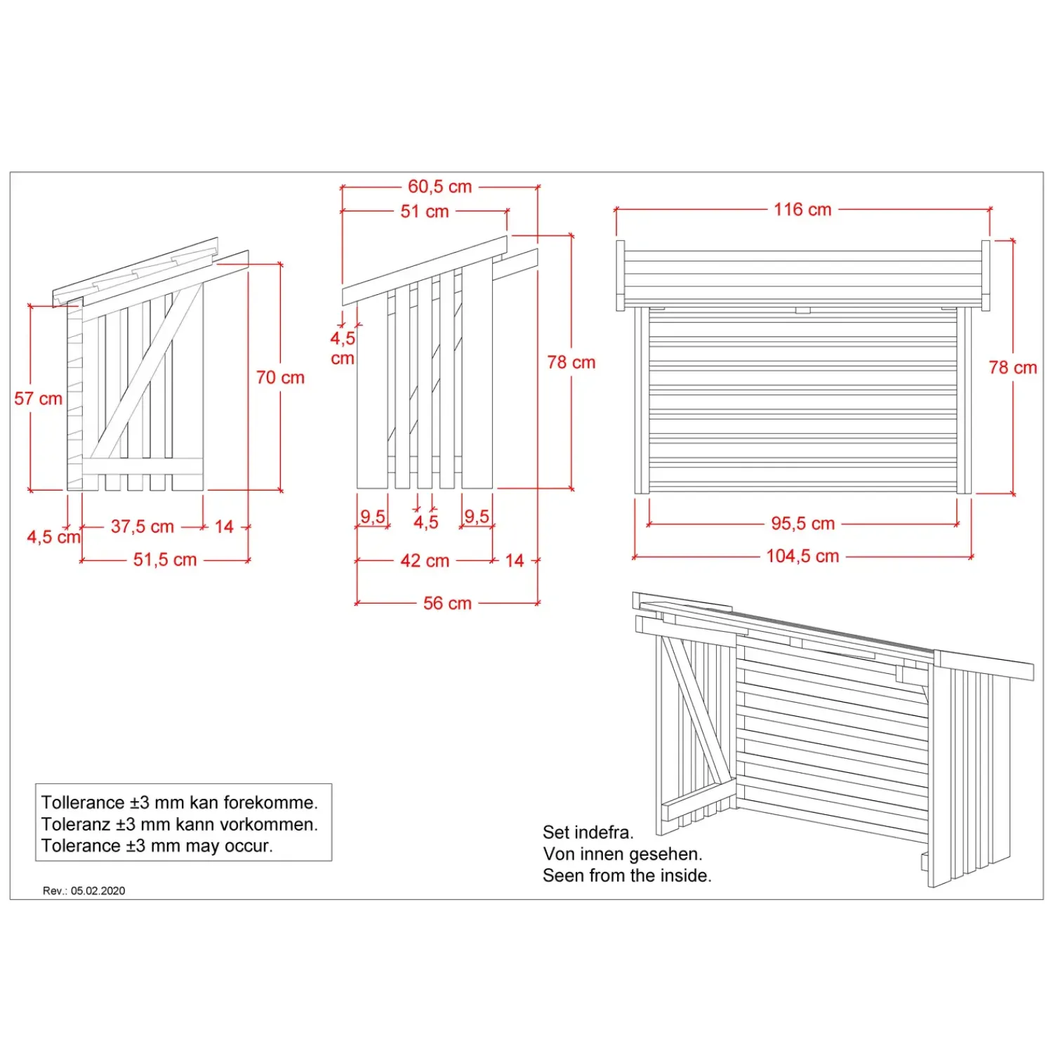 Plus Tilbehør Til Varmepumper^varmepumpeskjuler trykimprægneret 116x56x78 cm