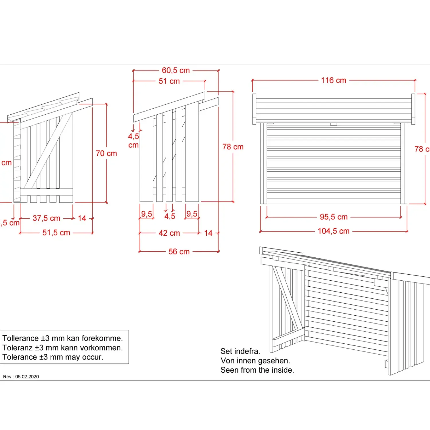 Plus Tilbehør Til Varmepumper^varmepumpeskjuler trykimprægneret 116x56x78 cm