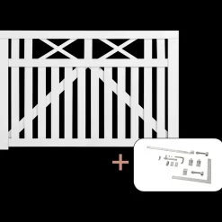 Plus Havelåger^Vinesse bred låge inkl. beslag 150x98 cm hvid