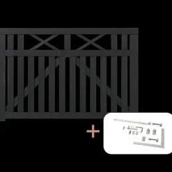 Online Plus Vinesse bred låge inkl. beslag 150x98 cm sort