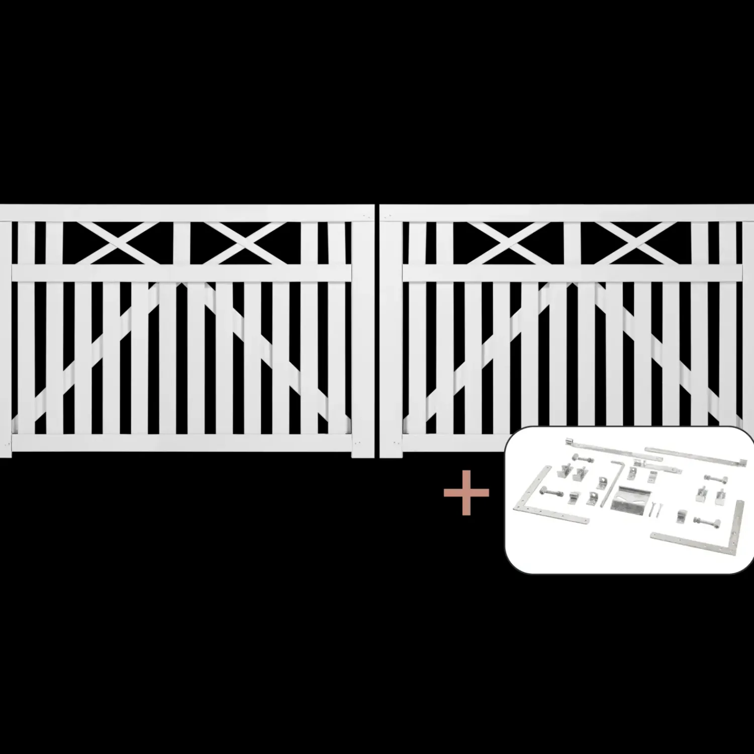 Sale Plus Vinesse dobbeltlåge inkl. beslag 300x98 cm hvid