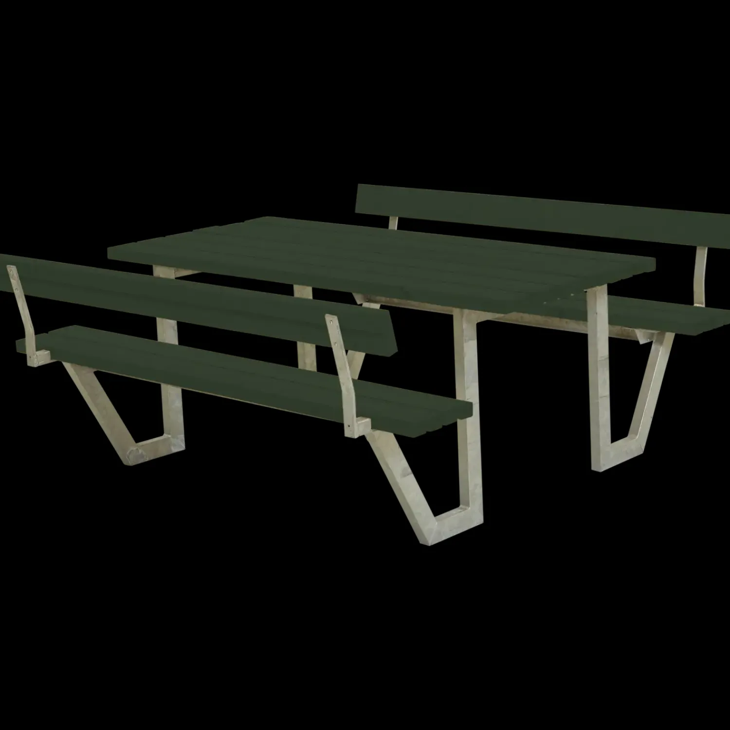 Plus Bord- Og Bænkesæt^Wega bord/bænkesæt med 2 ryglæn 177 cm trykimp