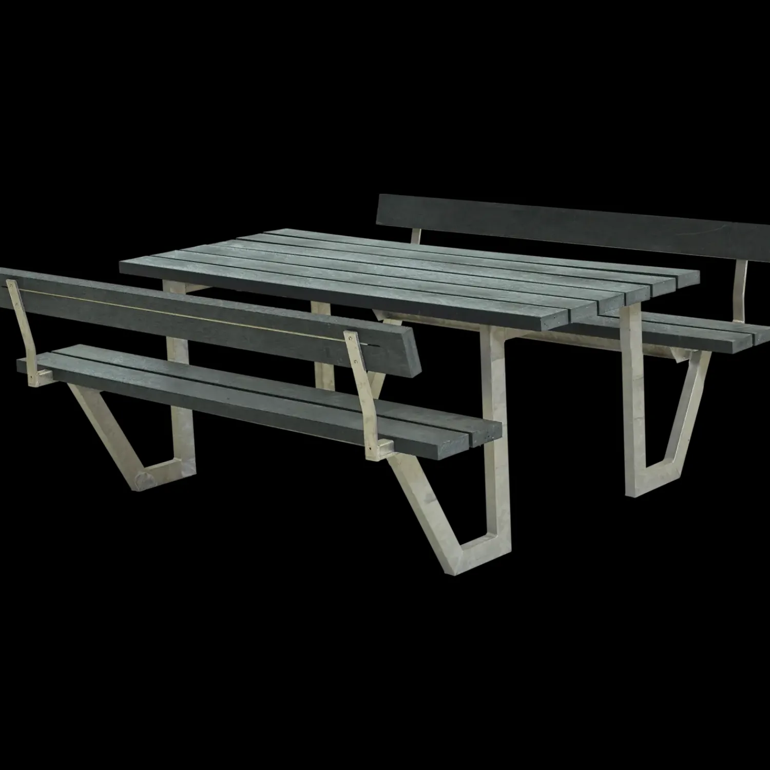 Plus Bord- Og Bænkesæt^Wega bord/bænkesæt med 2 ryglæn 177 cm trykimp