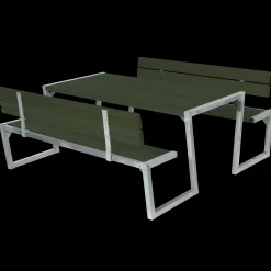 Plus Bord- Og Bænkesæt^Zigma bord- og bænkesæt med 2 ryglæn grøn, 176 cm