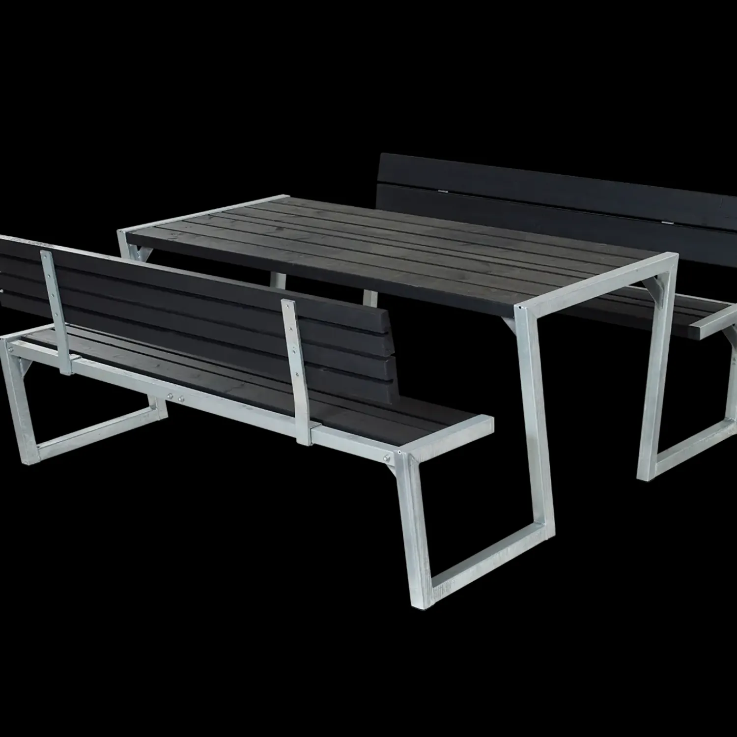 Plus Bord- Og Bænkesæt^Zigma bord- og bænkesæt med 2 ryglæn grøn, 176 cm