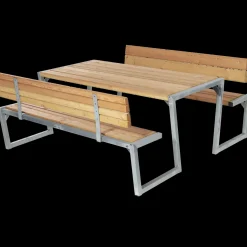 Plus Bord- Og Bænkesæt^Zigma Bord/Bænkesæt m/2 ryglæn 176 cm ThermoWood®
