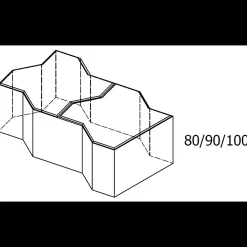 Online RBR Plus-L m/fas randsten 10 cm grå