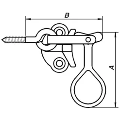 Peder Nielsen Vindues Og Dørbeslag^PN anverfer med øsken hvid pulverlak