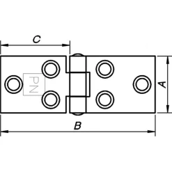 Sale Peder Nielsen PN bladhængsel bach flap 32x81 mm elforz