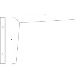 Peder Nielsen Hyldeknægte / Bordbæringer^PN bordbæring U-profil 300x400 mm hvid