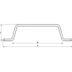 Peder Nielsen Greb^PN dørhank varmforz. 200 mm