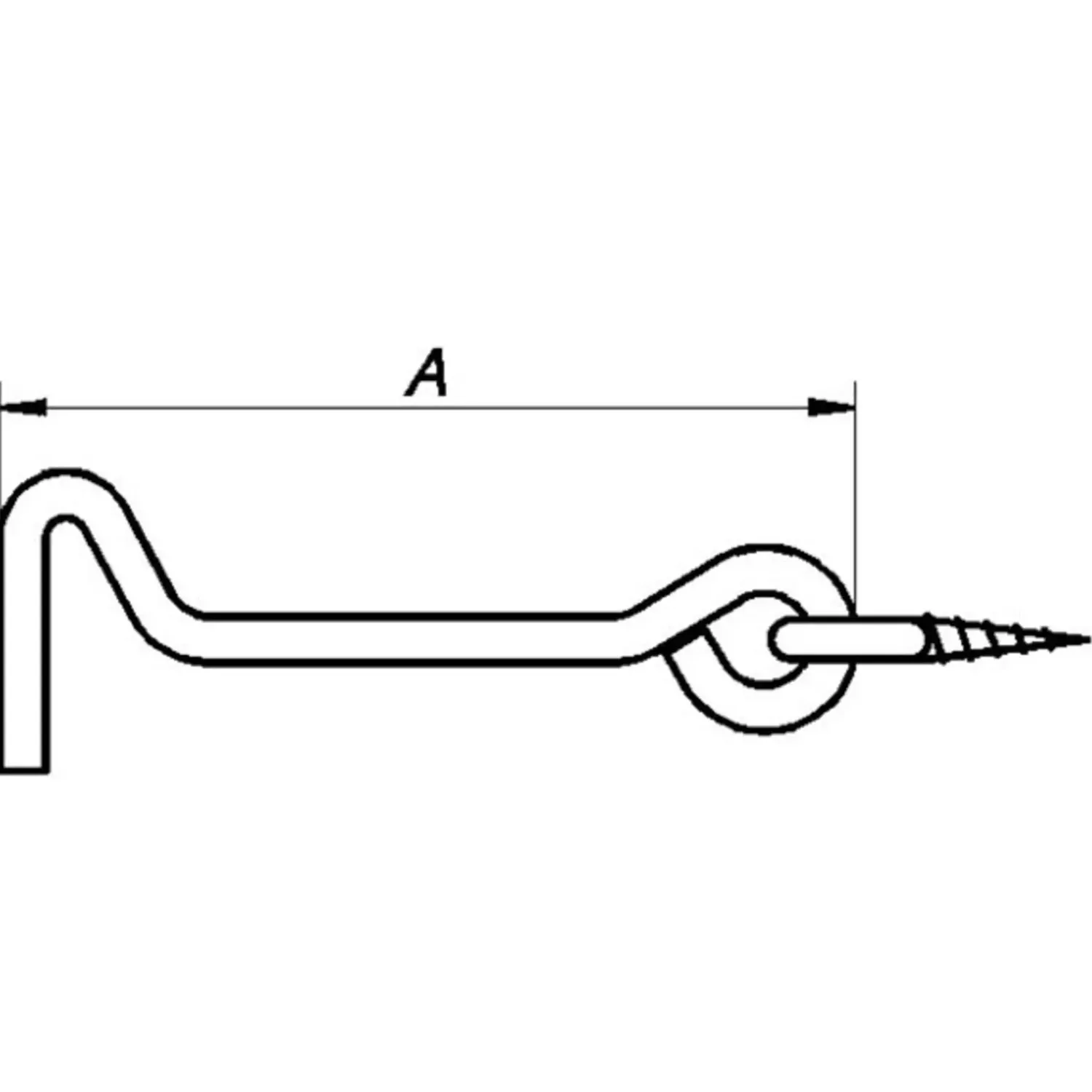 Peder Nielsen PN dørkrog let 65 mm. elforzinket