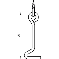 Peder Nielsen Vindues Og Dørbeslag^PN dørkrog let 75 mm. elforzinket
