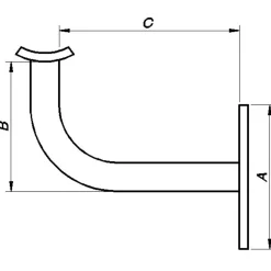 New Peder Nielsen PN gelænderholder hvid