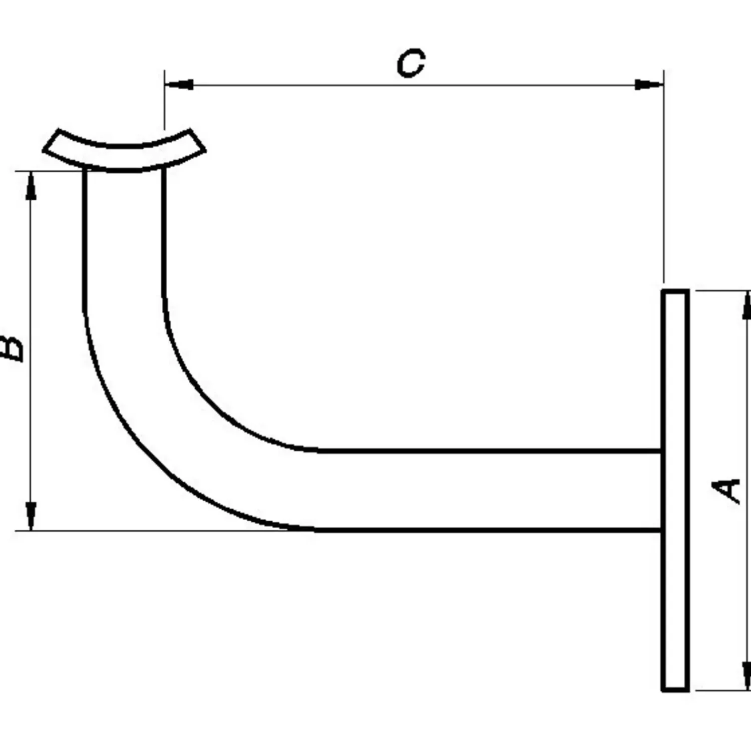 New Peder Nielsen PN gelænderholder hvid
