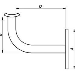 Hot Peder Nielsen PN gelænderholder rustfrit stål