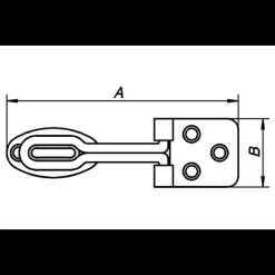 Peder Nielsen PN hængelåsbeslag m/overfald 110 mm elforzinket