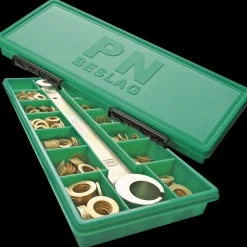 Sale Peder Nielsen PN hængselringe sortimentæske messing 500 stk