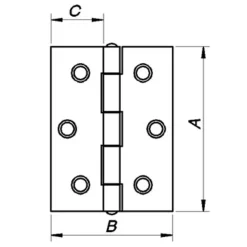 New Peder Nielsen PN kanthængsel 50x37 mm elforz.