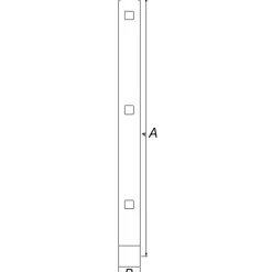 Peder Nielsen Hængsler^PN nokhængsel til 13 mm tap 500 mm. varmforz.