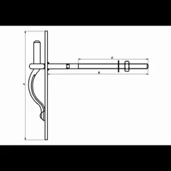Peder Nielsen Hængsler^PN pladeskruestabel 210x195 mm m/tap 13 mm varmforzinket