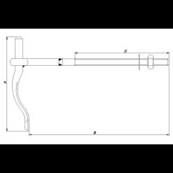Peder Nielsen Hængsler^PN pladeskruestabel 146x200 mm m/13 mm tap varmforz.
