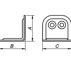 Peder Nielsen Bygningsbeslag^PN riglejern 30 mm hvid