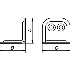 Peder Nielsen Bygningsbeslag^PN riglejern H27xD27xB30 mm. elforzinket
