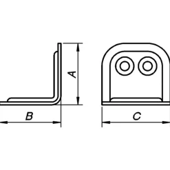 Best Peder Nielsen PN riglejern H27xD27xB30 mm. prægalvaniseret 100 stk
