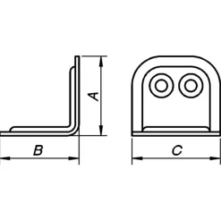Peder Nielsen Bygningsbeslag^PN riglejern H27x27xB30 mm. hvid