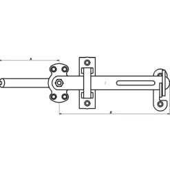 Outlet Peder Nielsen PN stalddørsgreb 19-50 mm. til hængelås varmforz.