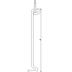 Peder Nielsen Skydedør- Og Portbeslag^PN stormkrog 208 mm varmforzinket