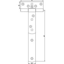 Peder Nielsen Hængsler^PN T-bladhængsel 12" 310x100 mm. varmforz.