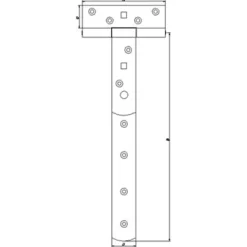 Peder Nielsen Hængsler^PN T-bladhængsel 18" 470x100 mm. varmforz.